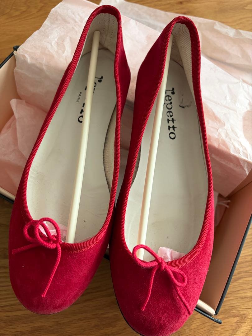 Repetto 赤 バレエシューズ 37 repetto（レペット） バレエシューズ パンプス : ZOZOTOWN Yahoo!店