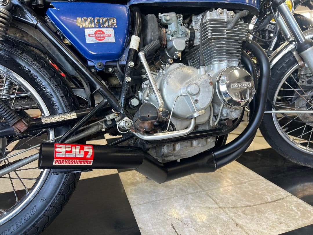 CB400F/350F ショート管マフラー黒 ステッカー付き送 料込み - メルカリ