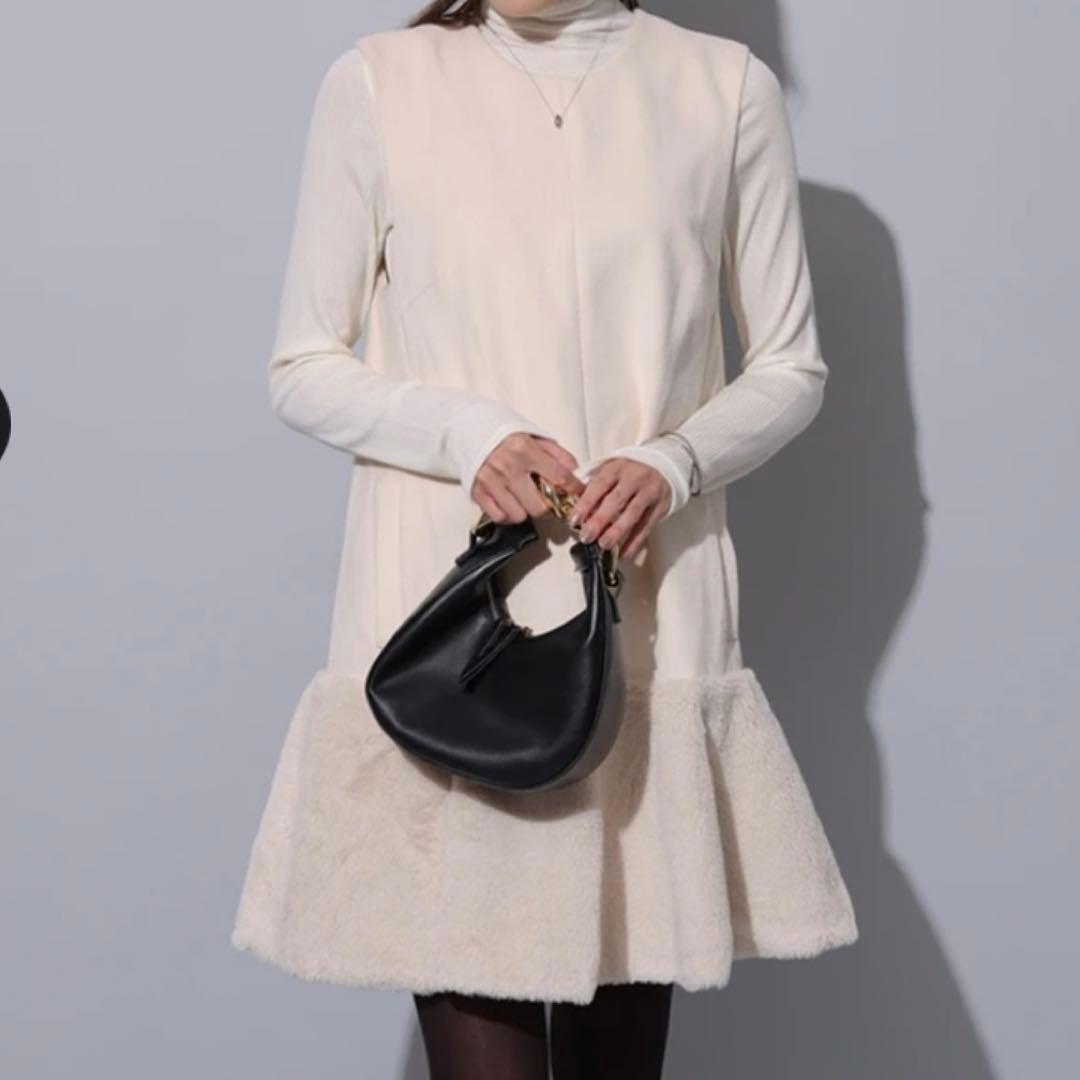 Apuweiser-riche 裾ファーワンピース - メルカリ