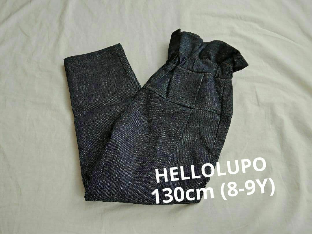 【8-9Y】HELLOLUPO　ハイウエストデニム ハイウエスト ストレートデニムパンツ 203908 | きれいめレディース