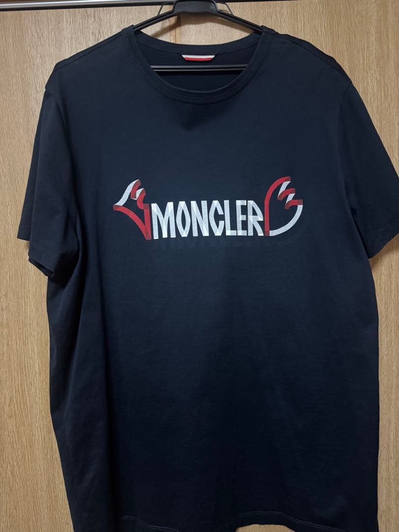 MONCLER ロゴ Tシャツ ネイビー - メルカリ