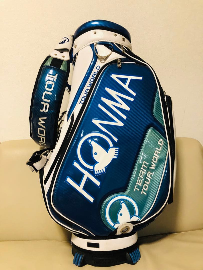 送料込み】廃盤 高級HONMA TOUR WORLD キャディバッグ 青 白 - メルカリ