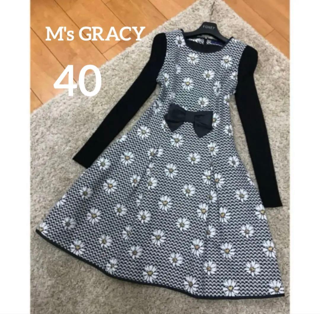 M's カタログ マーガレット ニット 花 ワンピース マーガレットモチーフニットワンピース | msgracy