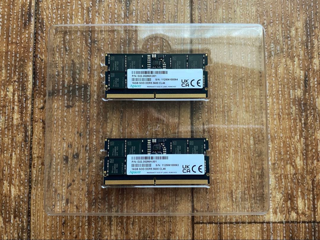 Apacer PC用メモリ 32GB(16×2枚) DDR5-5600 新品同等