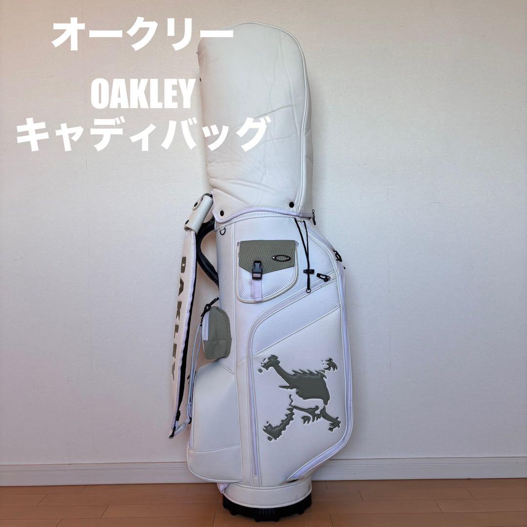 キャディバックOAKLEYオークリーSKULL GOLF BAGホワイトグリーン