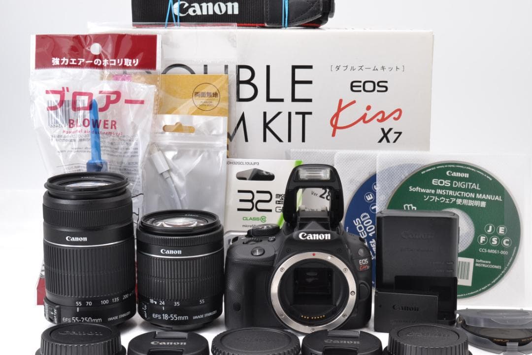 ■ 美品 ■ キャノン　Canon Kiss X7 ダブルズームキット 元箱有 Canon EOS Kiss X7 ダブルズームキット｜買取価格 - リファン