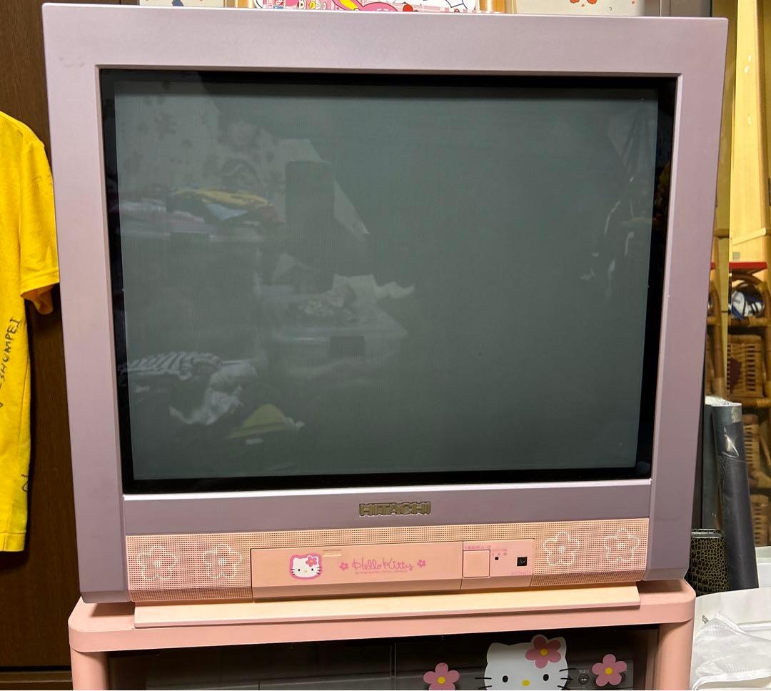 ハローキティ ブラウン管テレビ ピンク - メルカリ