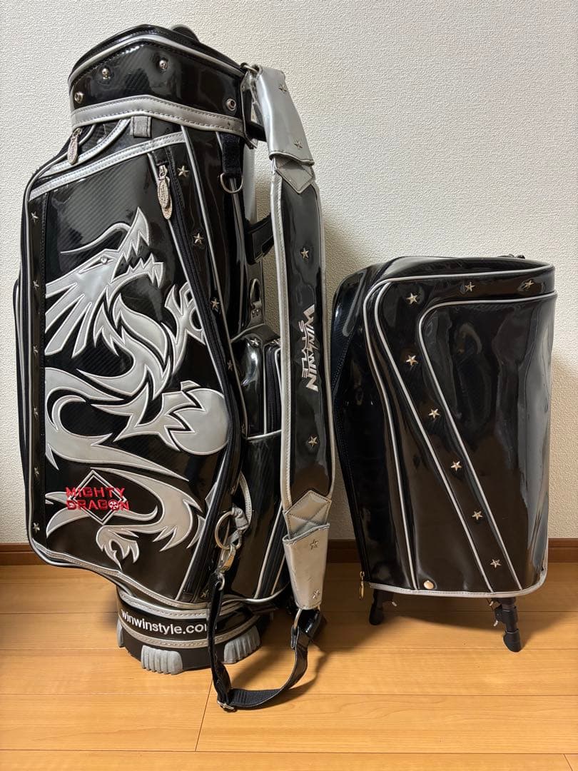 ウィンウィンスタイル WINWIN STYLE ドラゴン 3点式キャディバック Amazon | WINWIN STYLE(ウィンウィンスタイル) 阿吽像 キャディバッグ