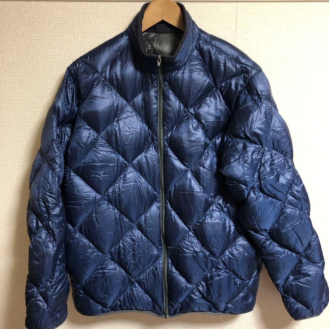 希少 90s ダイヤカット mont-bell ネイビー ダウンジャケット L - メルカリ