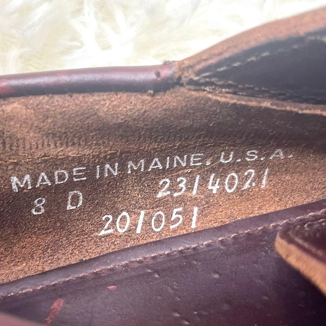 【美品】 USA製 ランコート デッキシューズ 26.0cm モカシン 本革