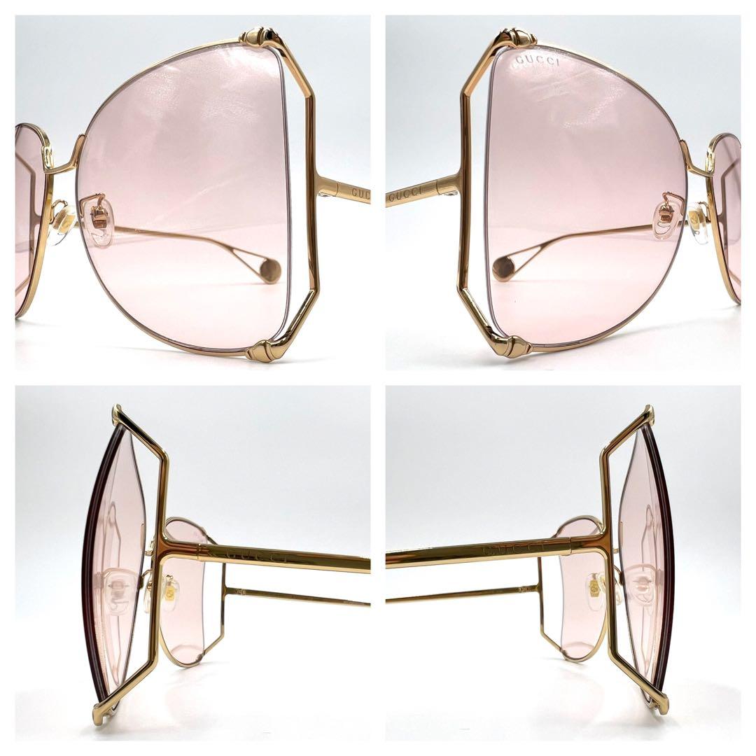 GUCCI グッチ サングラス 度なし GG0252S バタフライ ケース付き