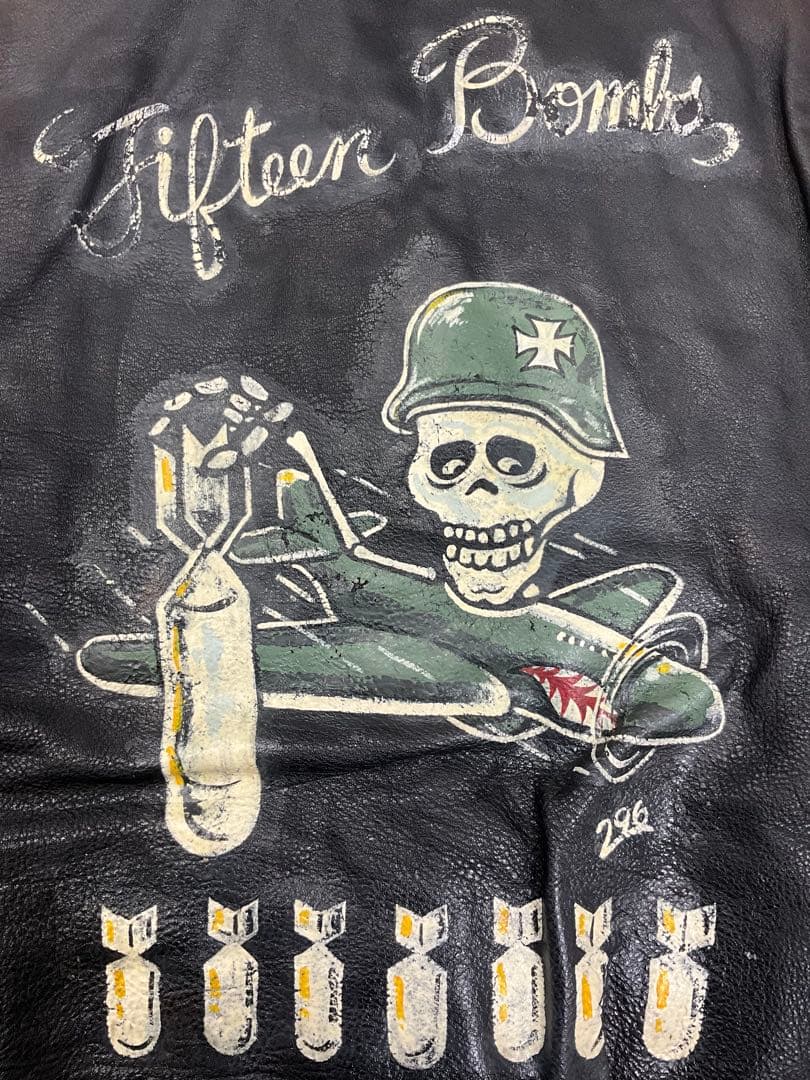 ブラックトップモーターサイクル BTMC 馬革 A-2 スカル TALON