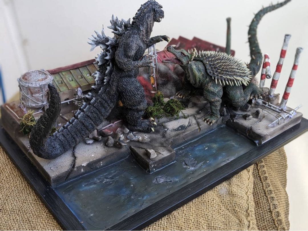 ゴジラの逆襲 レジンキット 決戦ジオラマセット 塗装・完成品 - メルカリ