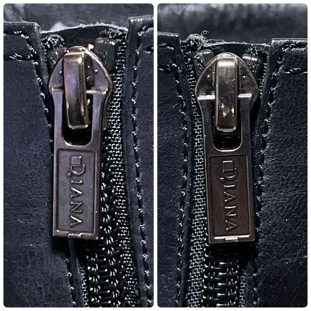 極美品】DIANA ダイアナ ロングブーツ 黒 24cm レザー 日本製 美脚