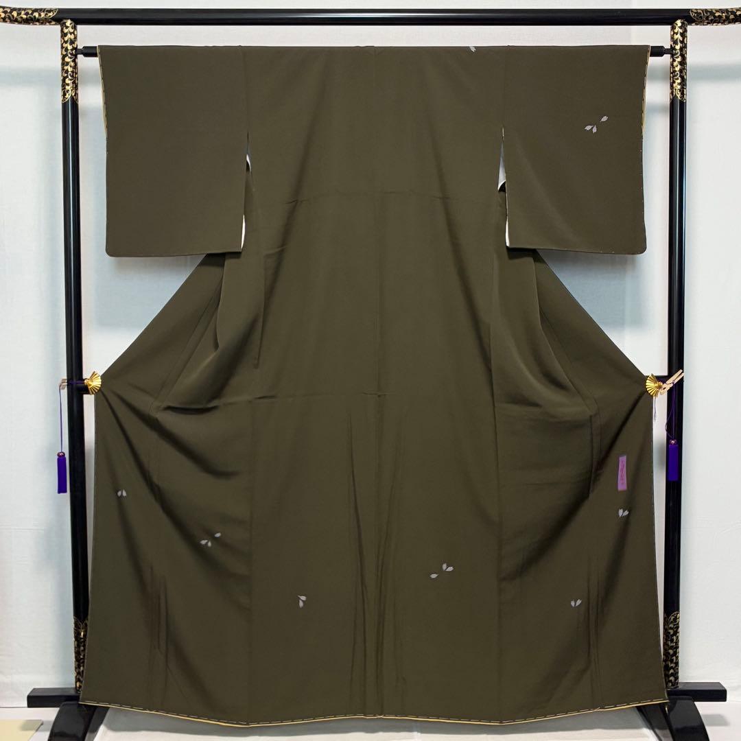 D209 訪問着　ジュサブロー　花びら　正絹　着物　袷　しつけ糸付き未使用極美品 D209 訪問着 ジュサブロー 花びら 正絹 着物 袷 しつけ糸付き未使用極