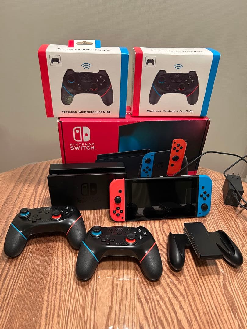 美品！Nintendo Switch 本体 ネオン／コントローラ2個セット 任天堂 純正品 Joy-Con (L) ネオングリーン/ (R) ネオンピンク