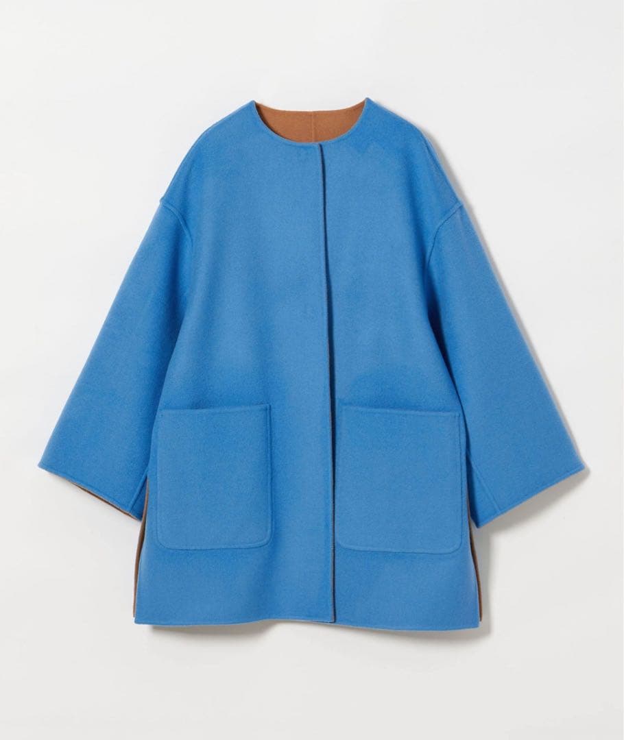 UNITED ARROWS バイカラー リバー ミドルコート 36 バイカラー リバー ミドルコート