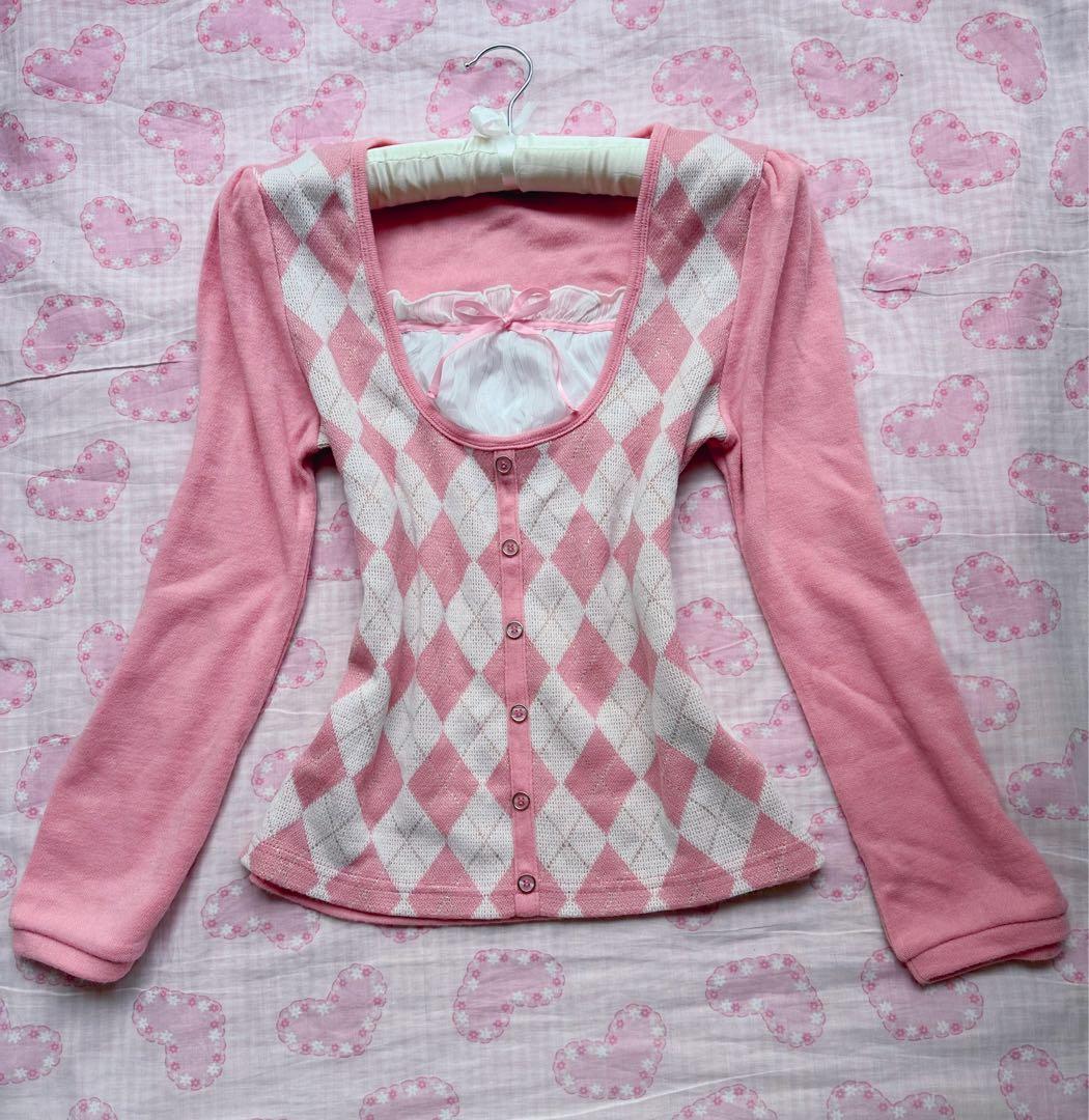 y2k 00s coquette 編み上げリボン 重ね着風 バレエコア۶•ৎ - メルカリ