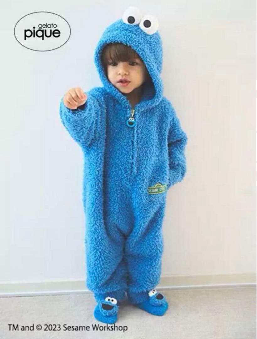 美品】ジェラートピケ クッキーモンスターロンパース 70サイズ - メルカリ