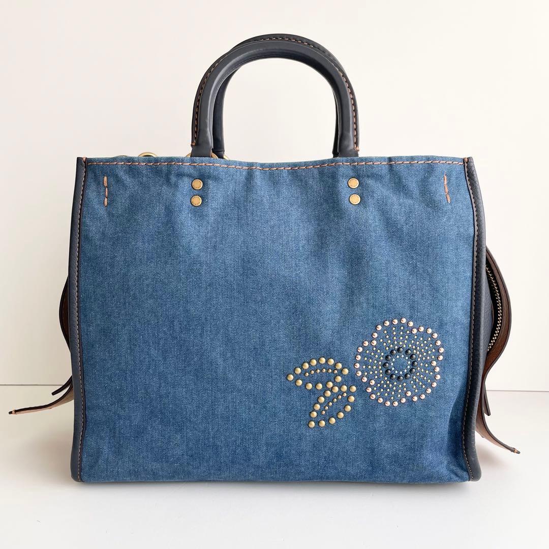 コーチ ローグ Rogue ティーローズ ハンドバッグ デニム 激レア 日本