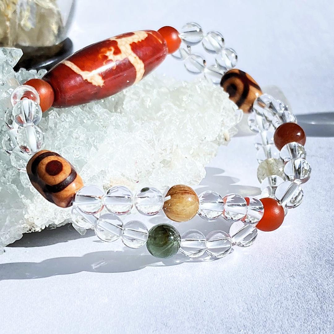 最 安値ハンドメイド・手芸 - 【二連でパワーアップ】天珠 福寿禄