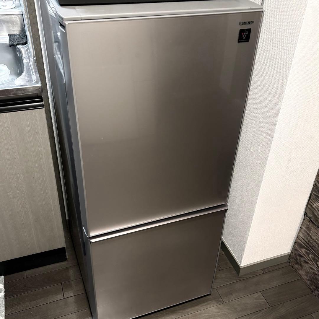 【SHARP 】冷凍冷蔵庫 プラズマクラスター（137L）SJ-GD14D SJ-GD14D-C 冷蔵庫 プラズマクラスター冷蔵庫 メタリックベージュ