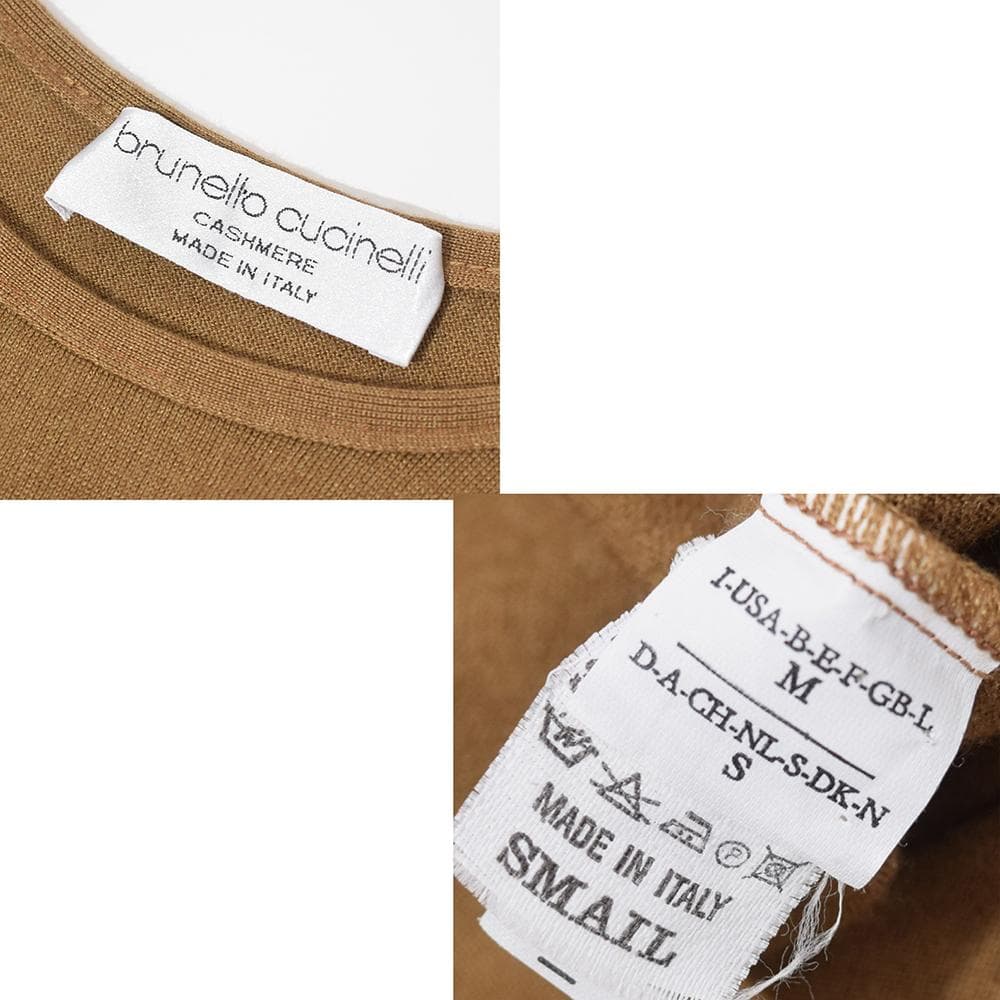 希少 旧タグ ビンテージ ブルネロクチネリ カシミヤシルク トップス S