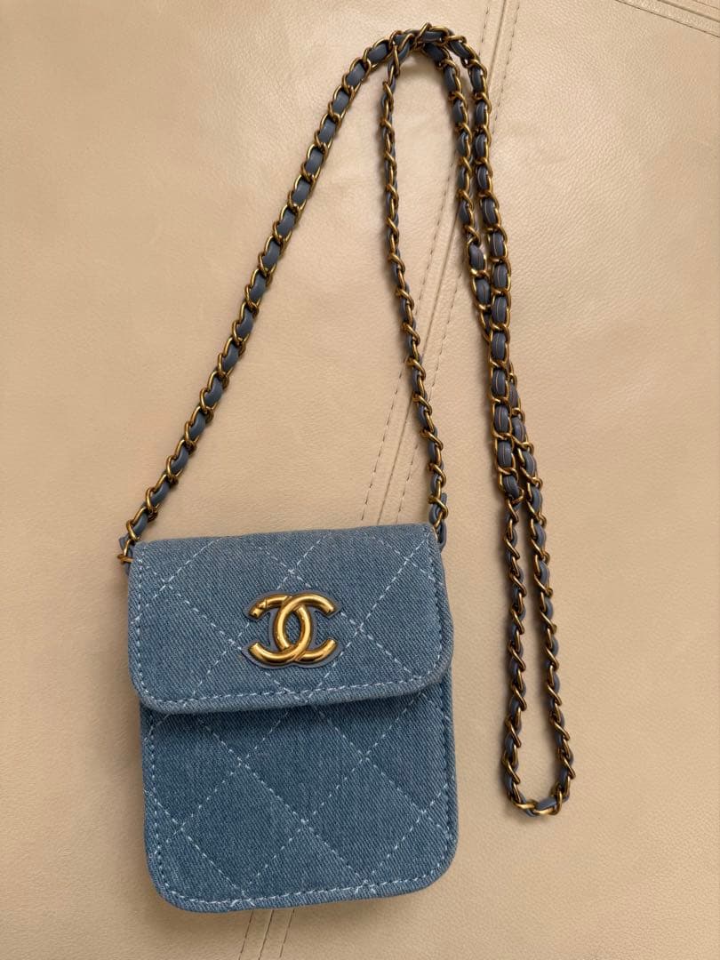 未使用CHANEL シャネル非売品ノベルティ ショルダーバッグ デニム