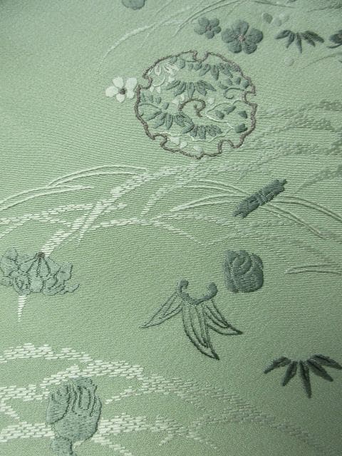 未着用に近い！さが美製＊薄萌葱色＊豪華刺繡尽し＊特選＊訪問着＊１６１ｃｍ＊裄６７