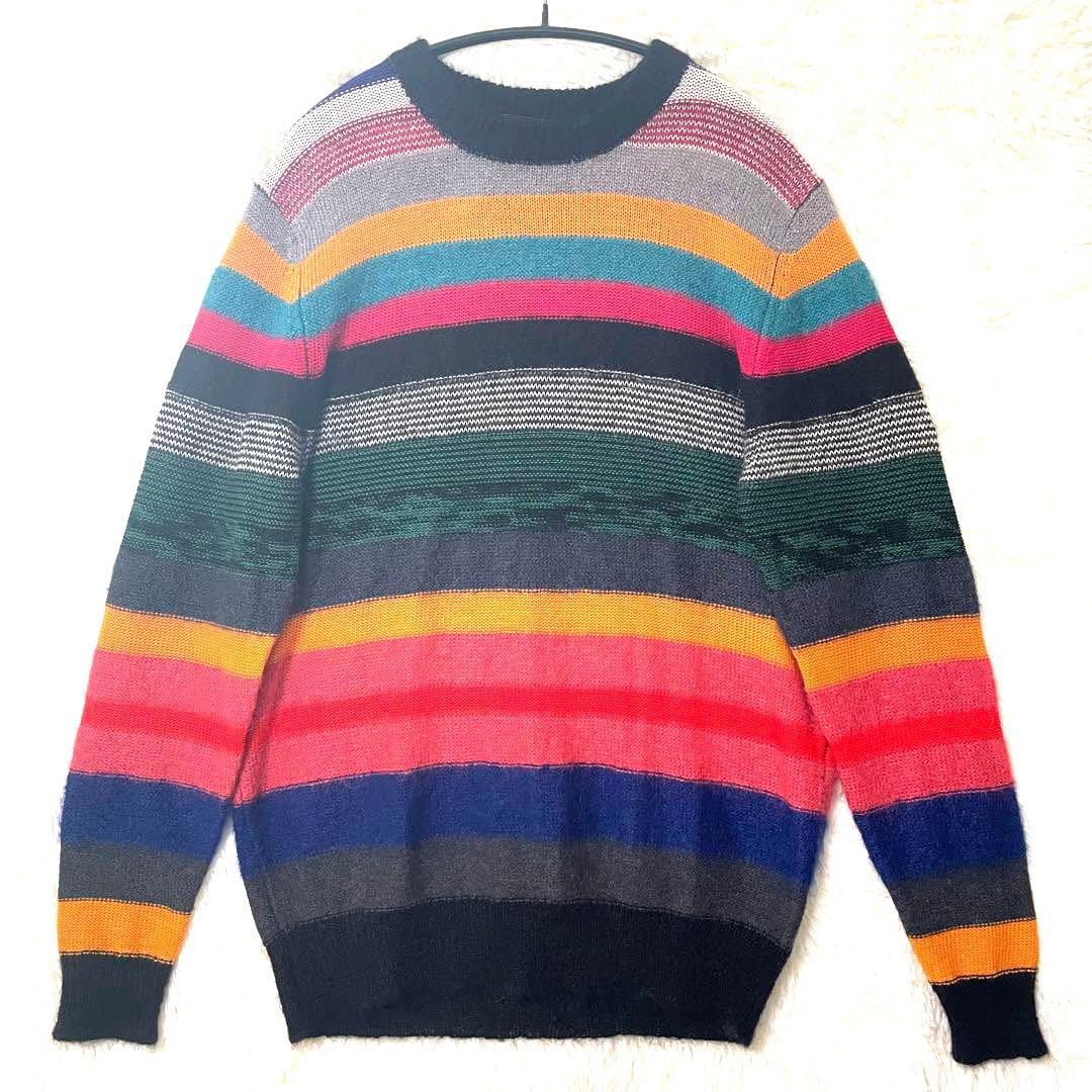 美品✨PSポールスミス モヘヤ ニット セーター マルチボーダー L