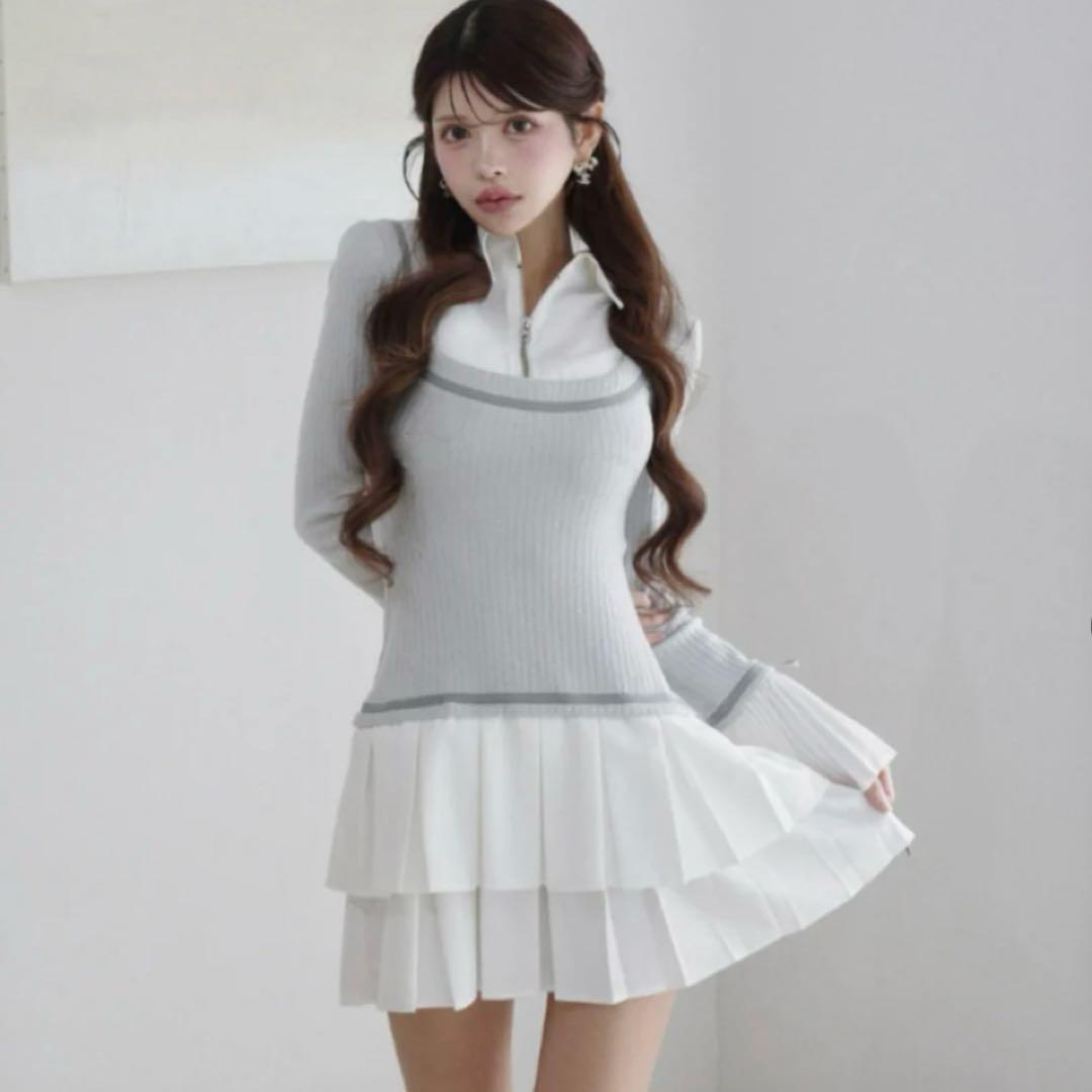 Randy ビジュー プレッピー ワンピース - メルカリ