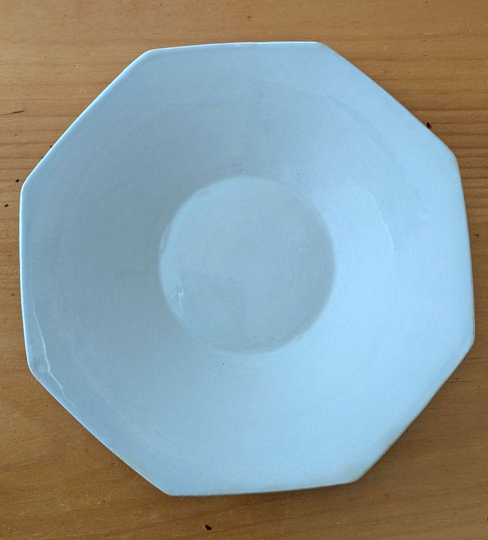 希少】フランスアンティーク ロンウィ窯LONGWYオクトゴナルプレート