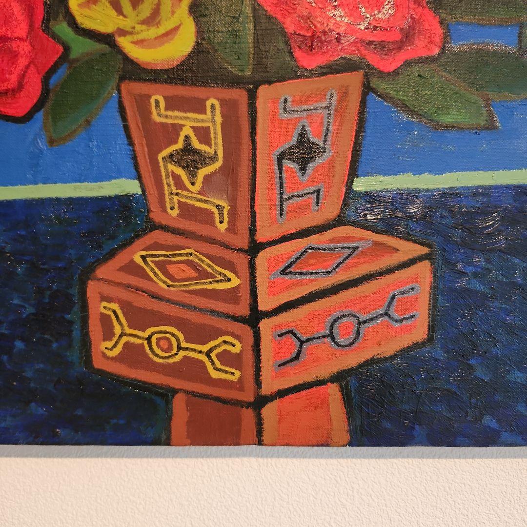 田渕眞兒油絵油彩薔薇シリーズ花No.9