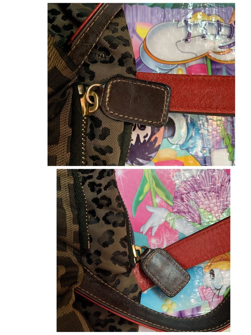 USED①フェンディFENDI☆ズッカ柄☆リバーシブルトートバッグ