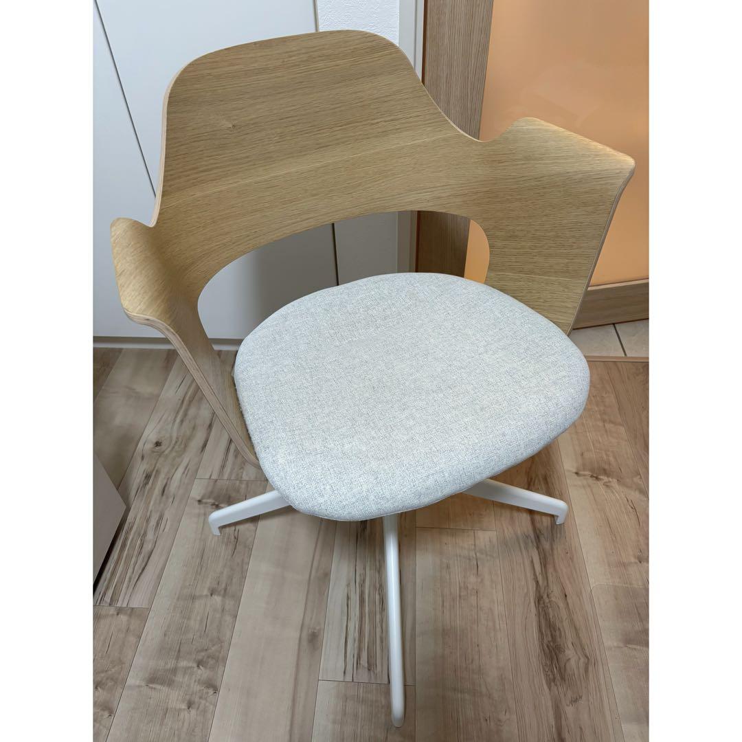 IKEA FJÄLLBERGET フィェルベルゲット チェア FJÄLLBERGET フィェルベルゲット 会議用チェア, ホワイトステイン