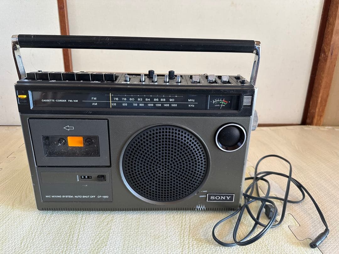 SONY CF-1980 ラジカセ FM/AMカセット初代モデル レトロ - メルカリ