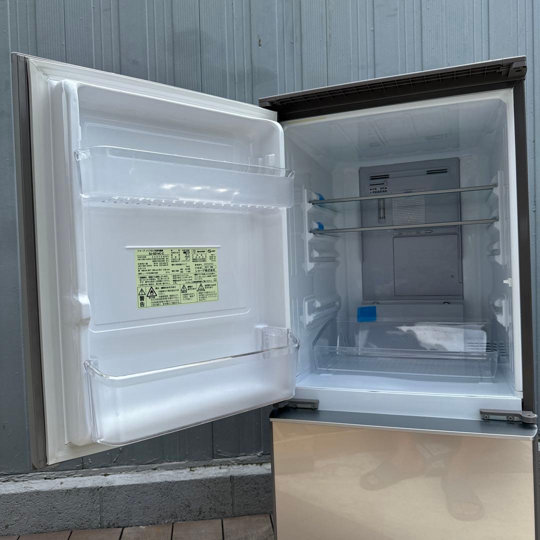 SHARP プラズマクラスター搭載冷蔵庫 137Lガラストップつけかえドア