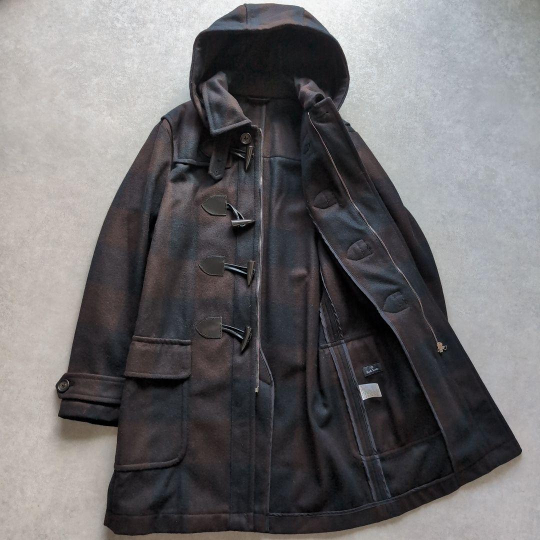 ピーエスポールスミス ウールダッフルコート チェック 2way ブラウン L 楽天市場】ポールスミス ダッフルコート（メンズファッション）の通販