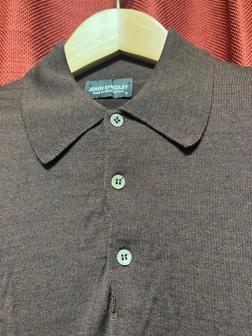JOHN SMEDLEY ブラウン 長袖ポロシャツ M JOHN SMEDLEY ブラウン 長袖ポロシャツ M JOHN SMEDLEY｜ジョン