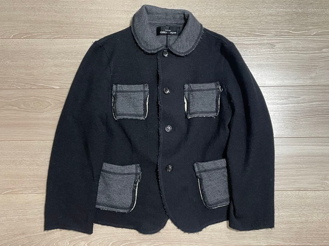 き*ん様 ギャルソン トリコ TK-J002 S ウールジャケット カーディガン トリココムデギャルソン TT-J002 17秋冬 レディース ジャケット 黒買取実績