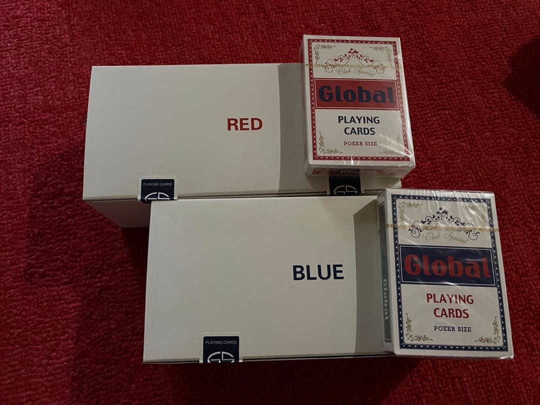 Global Playing Cards レッド・ブルーセット 計24個 Global Playing Cards レッド・ブルーセット 計24個