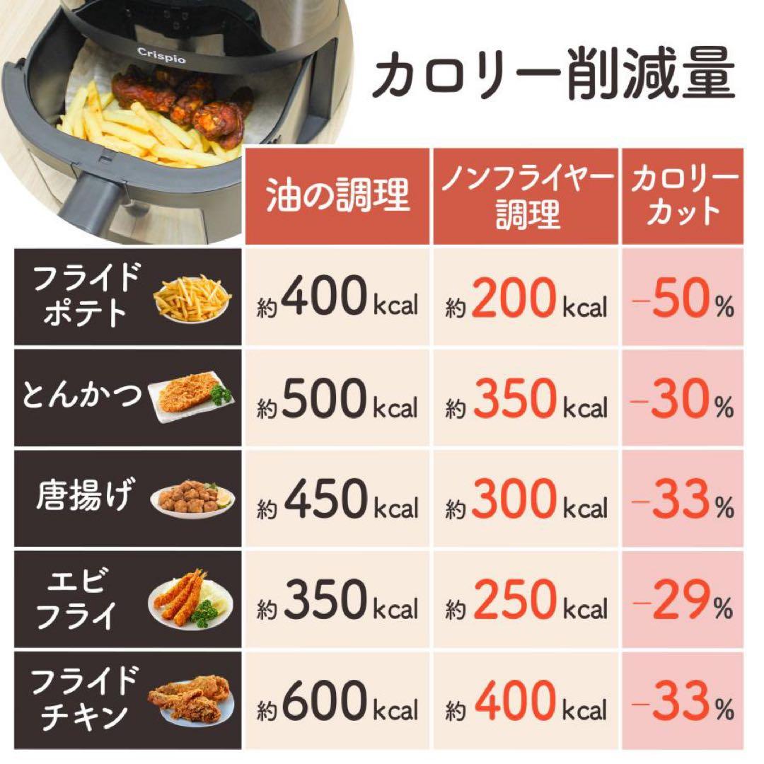 【新品】ノンフライヤー 4.5L 大容量 レシピ本付 電気フライヤー 紙トレー付