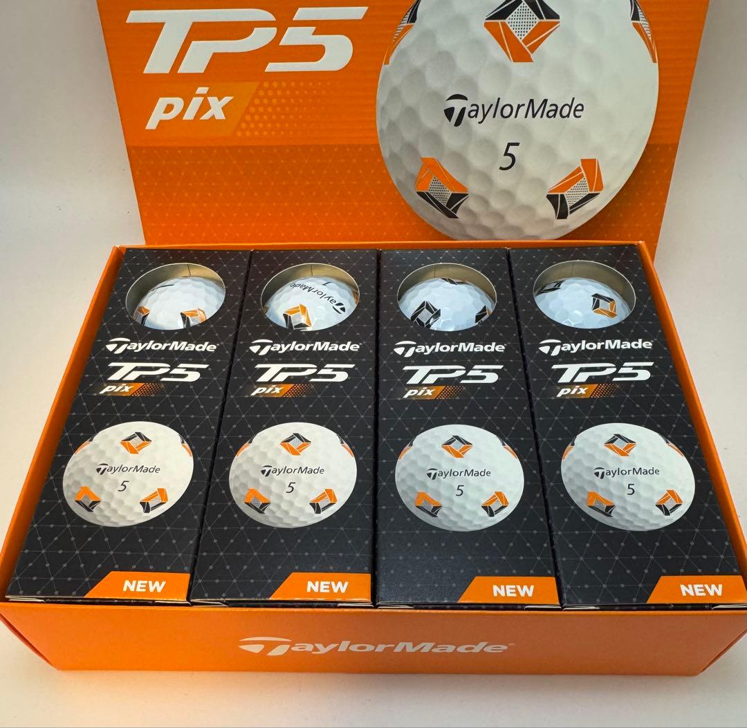 未使用品 TaylorMade TP5 pix ゴルフボール 2ダース ホワイト TaylorMade（テーラーメイド） ゴルフ TP5 PIX ボール / ホワイト