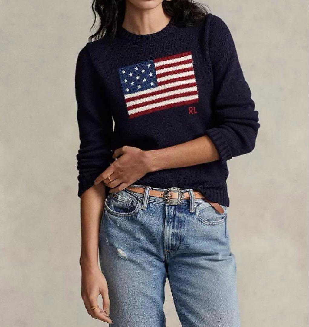 POLO RALPH LAUREN ポロラルフローレン 星条旗 ニット セーター - メルカリ