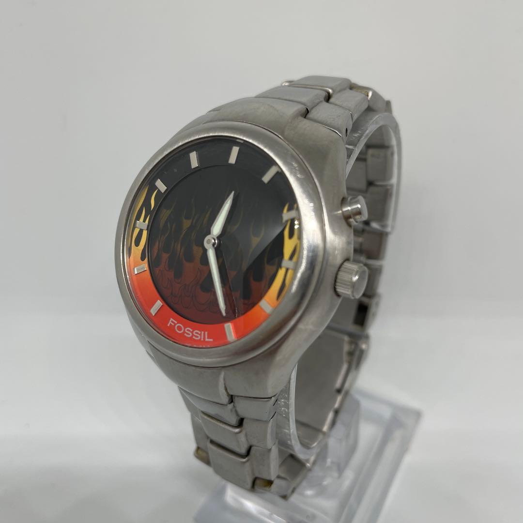 Fossil big tic 00s Red Flame watch - メルカリ