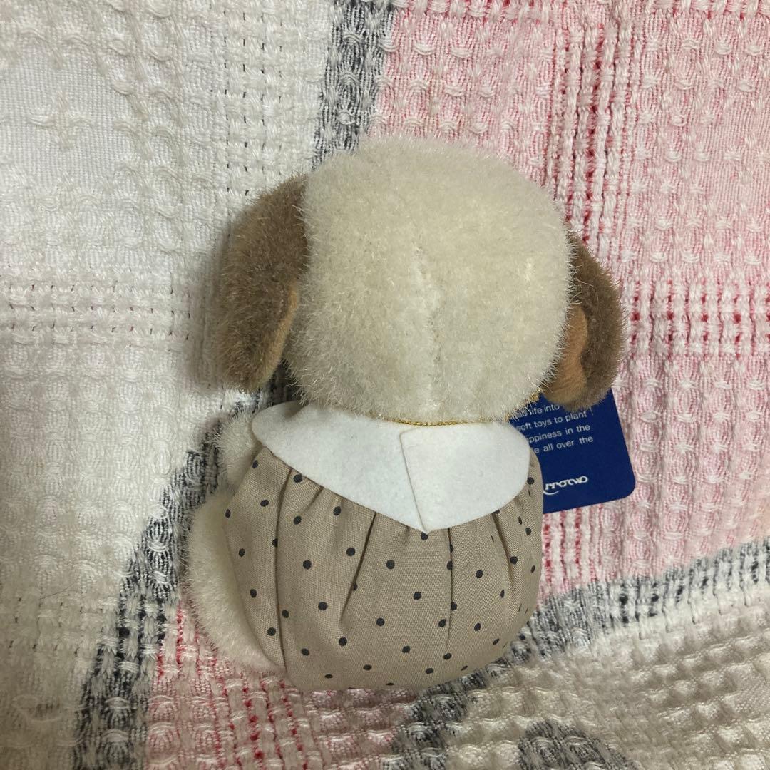 昭和レトロ サンアロー 夢の回転木馬 ピンドット 犬 ぬいぐるみ 中古品