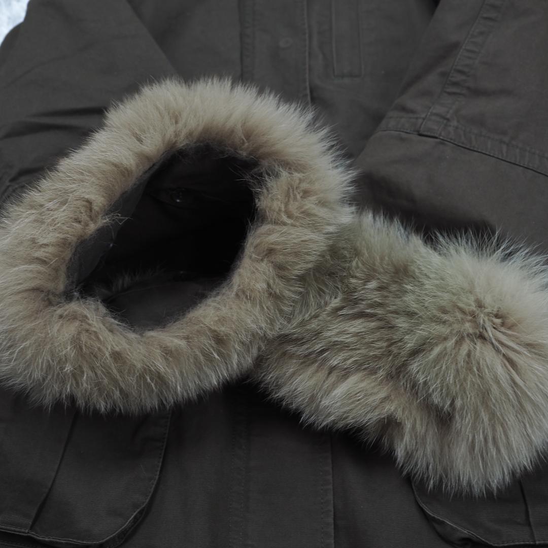 G6884*anatelier アナトリエ☆Aライン☆ファー☆コート☆カーキ - メルカリ