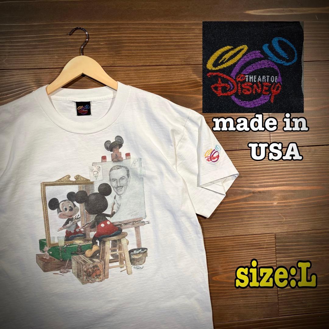 USA製 ディズニー ノーマンロックウェル tシャツ L ミッキー レア