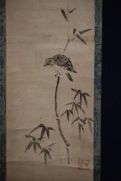 不詳/作者不詳/稲雀画賛/布袋屋掛軸HC-492 不詳/作者不詳/竹林群雀図/布袋屋掛軸HF-663 不詳/作者不詳/竹林群雀図