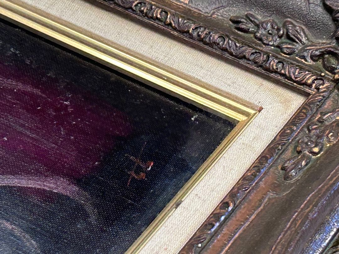 【真作】谷崎勉 油彩 6号 裸婦 元青龍社構成員 油彩 直筆サイン　-292-